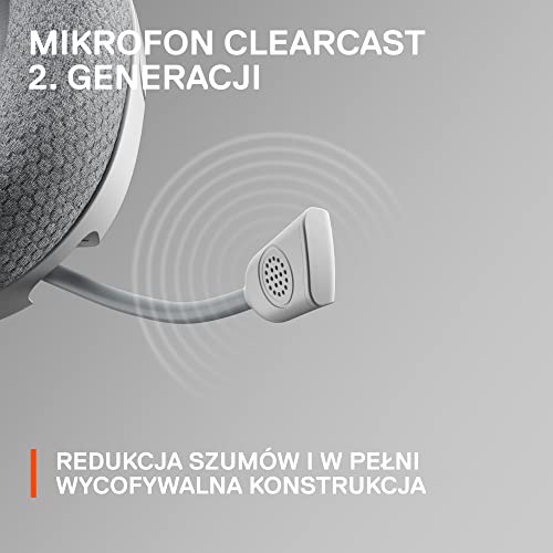 SteelSeries Arctis Nova 1P White Arctis Nova 1P – Gamingowy zestaw słuchawkowy do wielu systemów — Przetworniki Hi-Fi — Dźwięk przestrzenny 360° — Mikrofon z funkcją redukcji szumów, Biały, Przewodowy