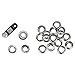 Produktbild Rayher 53883607 Metall-Ösen mit Scheiben, zum Einschlagen, altsilber, Innendurchmesser 14 mm, Außendurchmesser 24 mm, 10 Stück, inklusive Werkzeug
