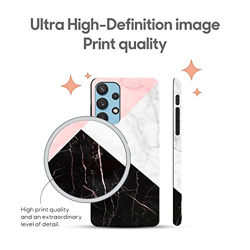Image of COLORflow Back Cover Compatible with Samsung Galaxy A53 5G | Beautiful Black White Pink Marble | Designer Printed Hard CASE Bumper Back Cover Compatible with Samsung Galaxy A53 5G