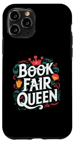 Coque pour iPhone 11 Pro Foire du livre Queen Cute Crown Literary Royalty Book Enthusiast