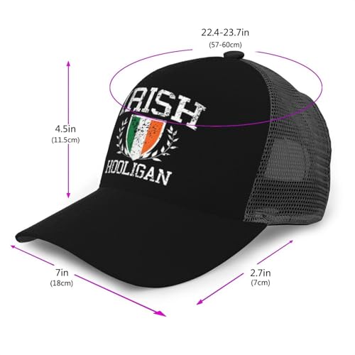 Irish Hooligan Mesh Baseball Cap - Classic Adjustable Peak Cap, Trucker Hat for Men & Women3
