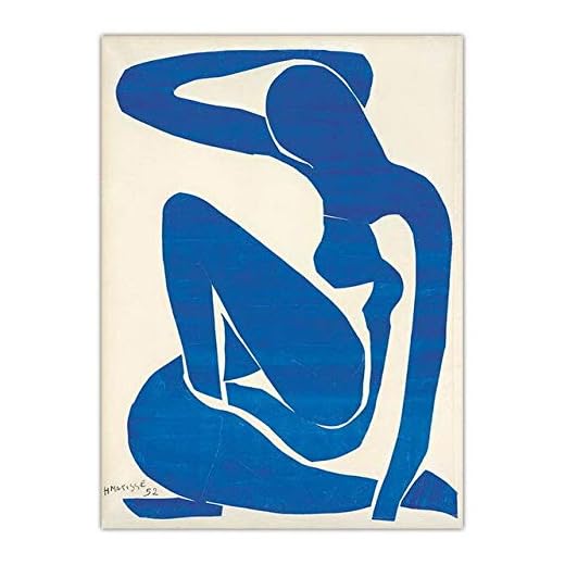 Berömd fransk målare Henri Matisse abstrakt blå karaktär konstverk tryck familj ramlös canvasmålning E 60 x 80 cm