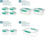 Sistema Contenants pour le déjeuner, la préparation des repas et les restes, lave-vaisselle, sans BPA, 18 Ensemble de pièces