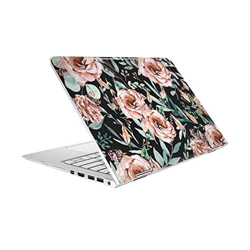 Vinyle HP Spectre Pro X360 G2 Skin Anis Illustration Fleur Autocollant Floral Noir