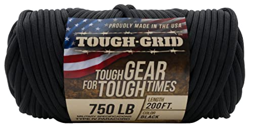 Image of TOUGH-GRID 750 Paracord, 100% Nylon, Made in USA, Type IV Mil-Spec Cord