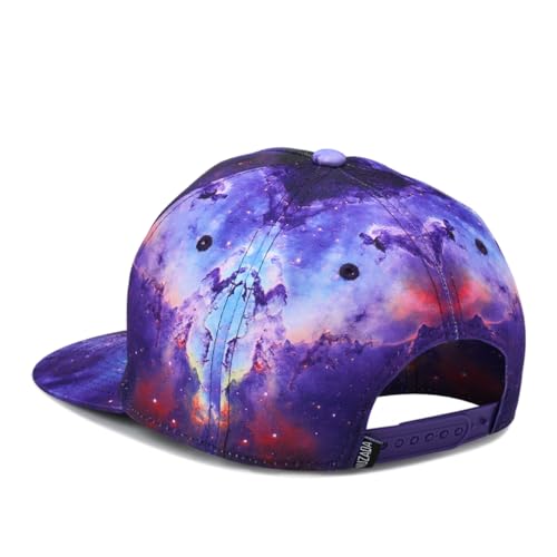 Image of Quanhaigou Snapback Hat for Men Women,Hip Hop Style Colorful Flat Bill Hats Teens Adjustable Baseball Cap