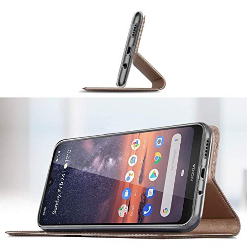 Verco Case compatible with Nokia 3.2, Flip Wallet Cover with Magnetic Closure for Nokia 3.2 Phone Case - rose gold - Image 3