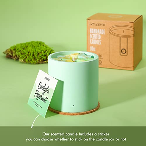 Aoovoo Stress Relief Aromatherapy Candles - Eucalyptus Spearmint Summer Scented Candles Gifts For Women | 10 Oz 100% Soy Wax Candles For Home Scented | Decorative Handmade Concrete Jar Candle #TOP1