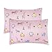 Vicloon Federa per Cuscini per Bambini, 2 Pezzi 40X60 cm Fodera per Cuscino, Federa Decorativa per Cuscino Federa Cuscino in 100% Cotone, Federa per Cuscino da Viaggio, Motivo Animale Rosa