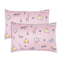 Winmany 2 Pack Peuter Kussenslopen Baby Zijde Satijn Kussenslopen 49 x 36 cm Kinderbedje Envelop Kussensloop Kinderen Zachte Reizen Kussenslopen Paar Gevallen voor Jongens Meisjes Machine Wasbaar
