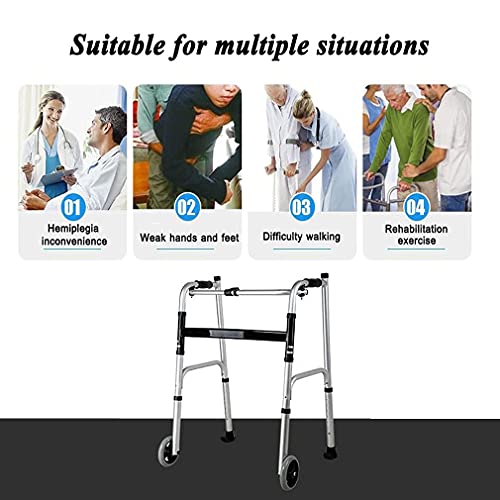 Looprek Rollator Loophulpmiddel voor ouderen Opvouwbaar Verstelbare hoogte Hulpmiddel voor beperkte mobiliteit Trainer voor de onderste ledematen Verlangen naar onafhank - Afbeelding 5