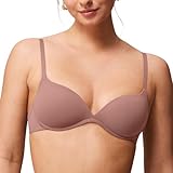 Halobliss Wireless Lift Up Bras for Women Small Breasted T-Shirt Wirefree Padded Bras 32AA-38A Dusty Rose 36AA