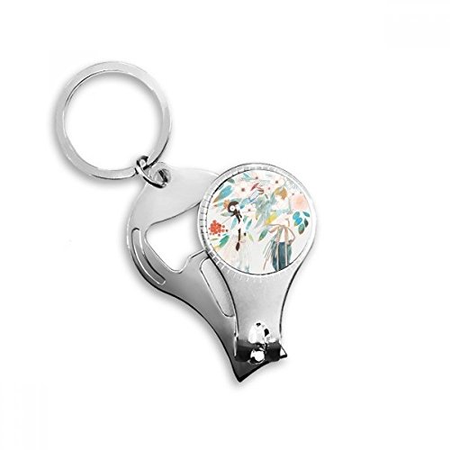 Porte-clés décapsuleur à ongles style classique chinois compact