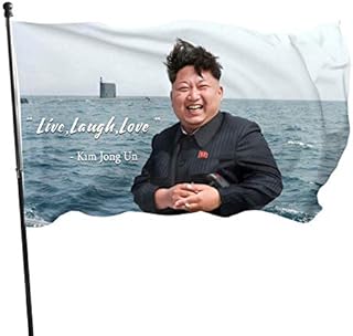 Mural Wall Art Live,Laugh,Love Flag Kim Jong Un Banner College Dorm Decor Indoor Bedroom Sign Heavy Wind With Brass Grommets,Outdoor Sign House Banner Polyester Yard Lawn Outdoor Decor 3x5 Ft New