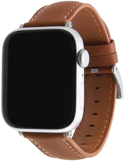 Inglem IS-AW44BT/K Apple Watch Series 9/8 / 7/45 mm/Apple Watch SE (2nd / 1st Generation) 1.7 inches (44 mm), Apple Watch Ultra2 / Ultra 49 mm Genuine Leather Strap Band 0.8 inch (20 mm) / Brown