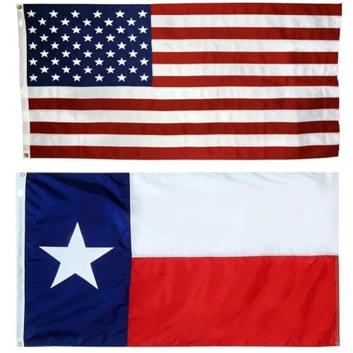 Wholesale Lot 3x5 USA and 3x5 Texas Embroidered 300D Nylon Grommets Made in USA