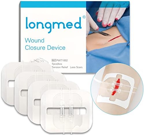 Emergency Wound Closure Zippers, 4 Pcs Zip Stitch Sutures Butterfly Bandaids, Repair Wounds Without Stitches, Great for Outdoor Activities, Quick Clot -Emergency Wound Closures Device