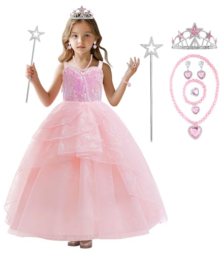 Disfraz de Bruja Buena Infantil 7 Piezas Rosa Talla 7-8 Años miniatura 3