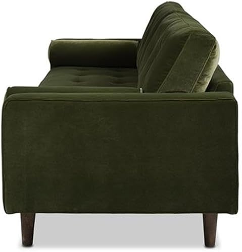 Miniatura 6 de Jennifer Taylor Home Nicholas - Sofá moderno de mediados de siglo de 83.5 pulgadas, terciopelo verde oliva