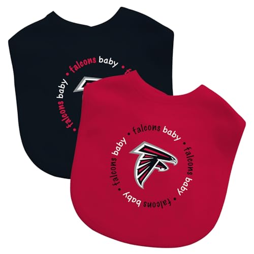 Baby Fanatic Officially Licensed Unisex Baby Bibs 2 Pack - NFL Atlanta Falcons Baby Apparel Set