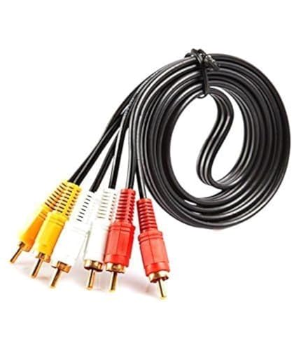 Taimi 3 RCA Male to Male Composite Cable for Connecting Audio Video Components AV Male to Male Cable (Cable 15M)