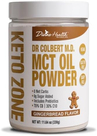 Divine Health Keto Zone® MCT Oil Powder | Gingerbread | 330 G | 3...