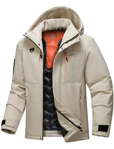 BANTREK Men's Winter Jacket Waterproof Ski Snow Coat Windproof Snowboard