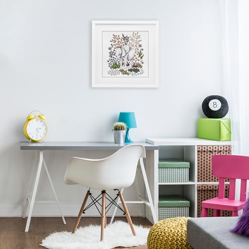 Elephant Jungle Wildlife affiche Stupell pour salon zen et moderne