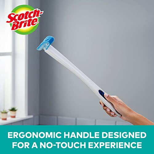 Scotch-Brite Disposable Toilet Scrubber Starter Kit, Disposable Refills With Built-In Bleach Alternative, Includes 1 Handle, Storage Caddy And 5 Refills #TOP2