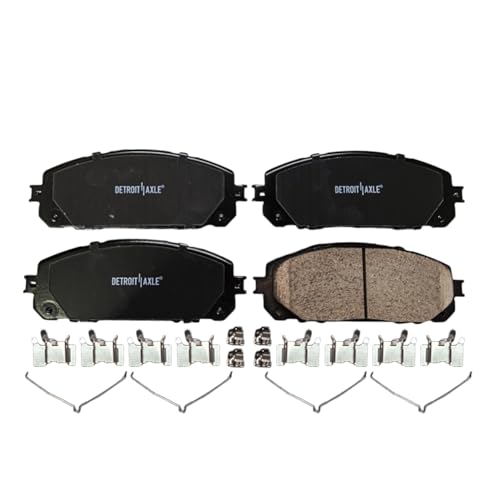 Image of Detroit Axle - Front Brake Kit for 2016 2017 2018 2019 2020 2021 2022 2023 Jeep Cherokee, Disc Brake Rotors Ceramic Brakes Pads with Hardware Replacement : 12.99 inch inch Rotor