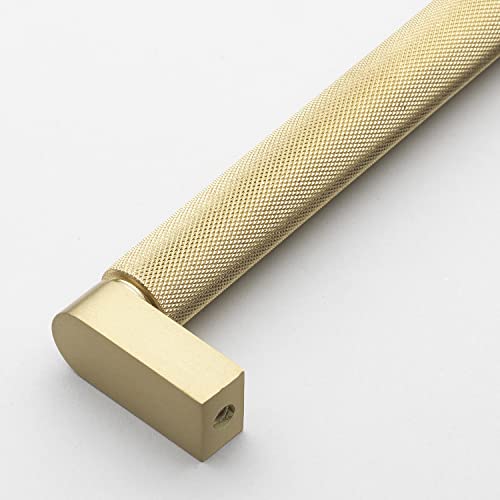 GlideRite Solid Knurled Bar Pull Cabinet Hardware Handle, 4788 Satin Gold (25, 5 in)