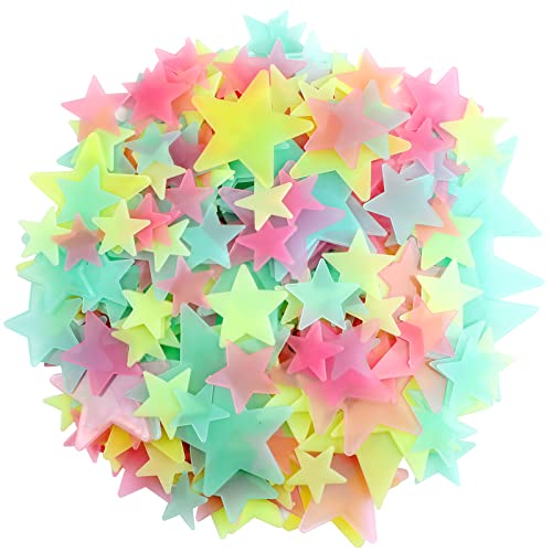 Colorful Glow In The Dark Luminous Stars Fluorescent Noctilucent Plastic Wall Decorations Stickers Mural Decal For Bedroom Kids Girl Baby Room Art Home Ceiling Decor (498 Pieces) #TOP16