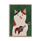 阪画屋 アートパネル アートボード ポスター 玄関 壁画 壁掛け 壁飾り 部屋飾り 飾り絵 絵 絵画 油絵 ソファの背景画 インテリア 現代 モダン フレーム 額付き 木枠付きの完成品 木目調 キャンバス 猫 ネコ ペット アニマル 動物 プレゼント ギフト 40×60