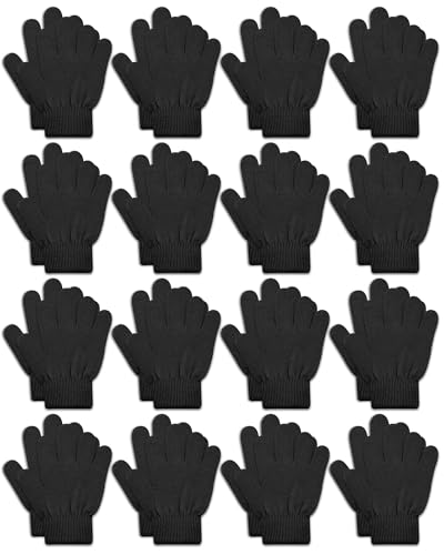 Image of ONESING 16 Pairs Kid Gloves Knitted Children Gloves Bulk for Boys Girls - Stylish and Snug Winter Accessories