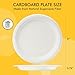 RACETOP Disposable Compostable Paper Plates 9 Inch [125 Pack], White Bagasse, Heavy-Duty Biodegradable Paper Plates, Eco-Friendly, Made of Natural Sugarcane Fibers 6