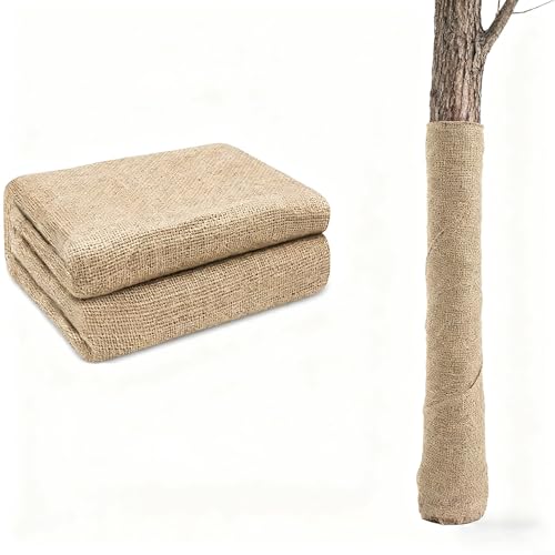 Tela de yute natural para proyectos de manualidades, acentos en el hogar y aplicaciones de jardín exterior con fácil ajuste personalizado (1 x 5 m, 40 x 15 pies)