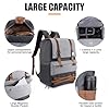 Cwatcun Outdoor Camera Backpack Waterproof Anti-Theft Camera Bag, Photography Travel Camera Case with Tripod Holder, 15.6" Laptop Compartment for Canon Nikon Sony SLR DSLR Camera, Lens and Accessories #5