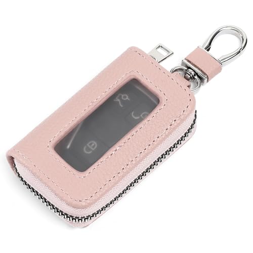 SENDEFN Universal Car Key Fob Case Leather Smart Remote Keychain Protector Holder