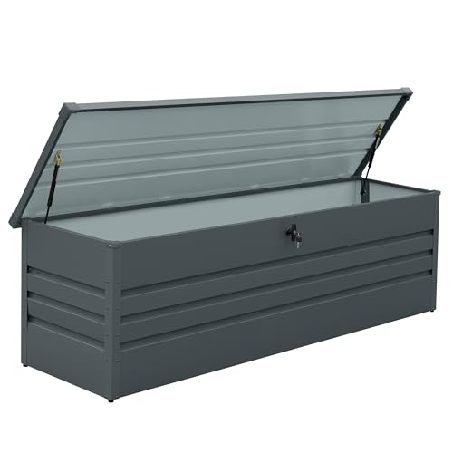Zolyndo 260 Gallon Waterproof Outdoor Storage Box, Extra Large Outside
