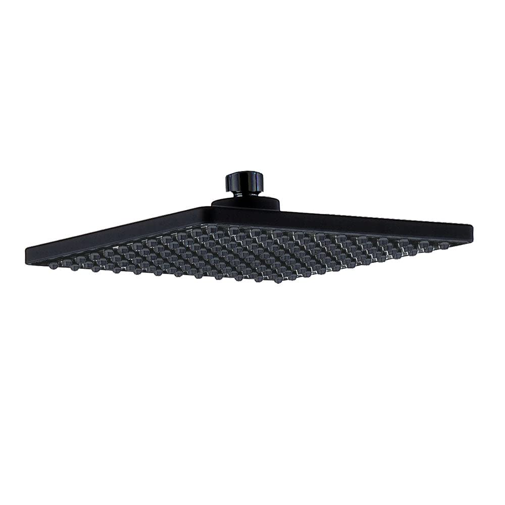 Rociador negro mate con efecto lluvia y rosca de 1/2" antical
