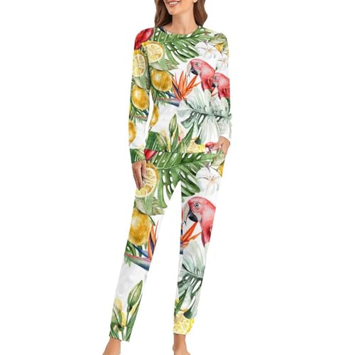 Ensemble de pyjama femme perroquet pour des soirées cocooning confortables