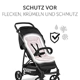 hauck Universal Sitzauflage für Buggys Kinderwagen & Fahrradanhängern aus Atmungsaktiver, Weicher Baumwolle, Einfache Befestigung, für Sommer & Winter (Pushchair Seat Liner, Flowers Rose)