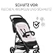 hauck Universal Sitzauflage für Buggys Kinderwagen & Fahrradanhängern aus Atmungsaktiver, Weicher Baumwolle, Einfache Befestigung, für Sommer & Winter (Pushchair Seat Liner, Flowers Rose)