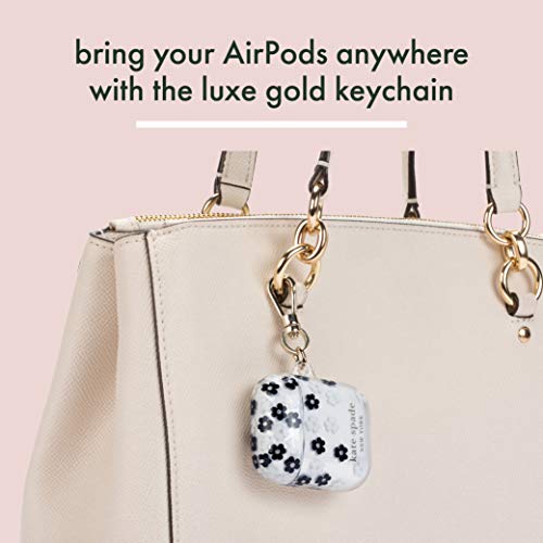 Kate Spade New York Scattered Flowers Case For Airpods 2 & 1 - Protective Wireless Charging Cover With Keychain (Front Led Visible) #TOP3
