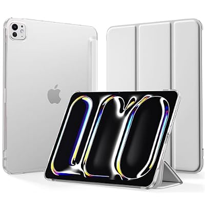 Mastten for iPad Pro 11 Inch Case (M5/M4) 2025/2024 6th/5th Generation, (Model: A3357/A3358/A3359/A2836/A2837/A3006), Slim Stand Hard PC Translucent Back Shell Smart Cover with Auto Wake/Sleep, Gray