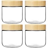 Hikrxya Lot de 4 Bocaux en Verre Hermétique 300 ml, Bocal en Verre avec...