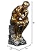 FUNSXBUG 10 Inch Resin The Thinker Statue Thinking Man Sculptures Collectible Figurine Home Office Decor Living Room Decoration (Gold)