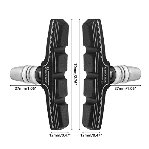 Waziaqoc 4Pcs Bike Brake Pads, Mountain Bicycle Road Bicycle V-Brake Pads Universal Rubber Bike Brake Blocks With Hex Wrench #TOP3
