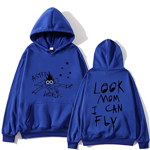 UKKD Sudaderas Mujer Sudadera con Capucha Superior Hombres Y Mujeres con Capucha Sudadera con Capucha-Royal Blue,L Cover
