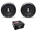 2) Rockford Fosgate PPS4-6 6.5" 400 Watt 4-Ohm Midrange Car Loudspeakers Speaker
